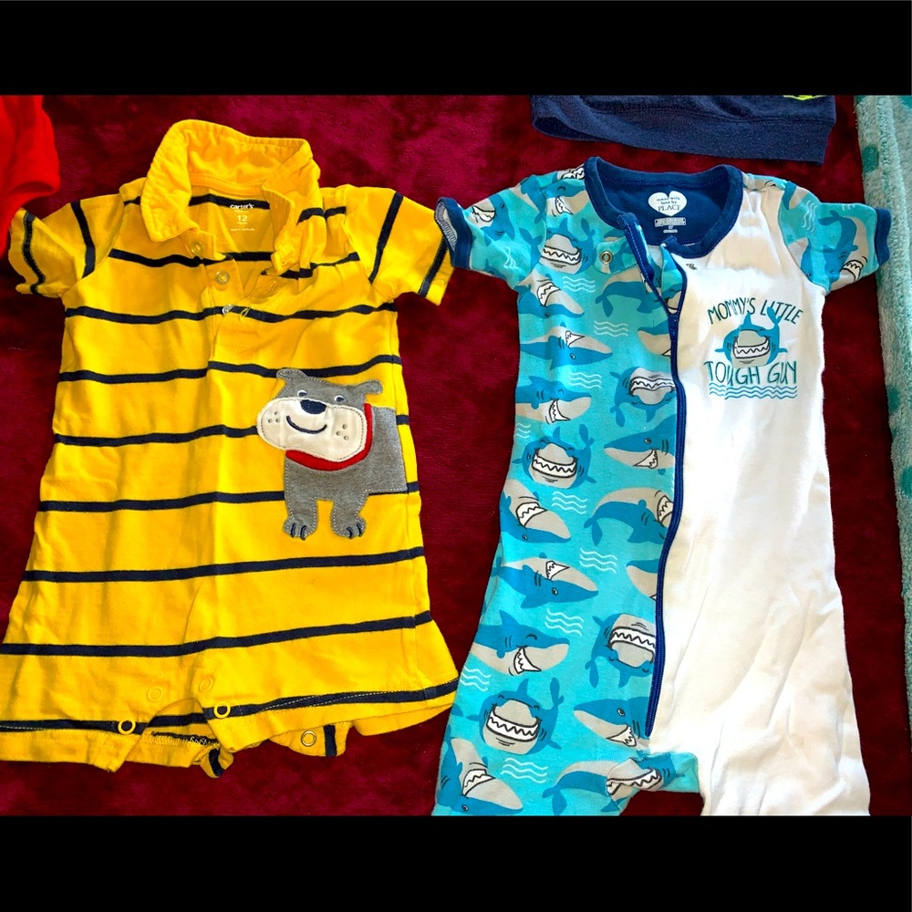 2 infant size shorts bodysuit